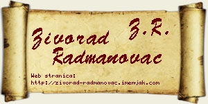 Živorad Radmanovac vizit kartica